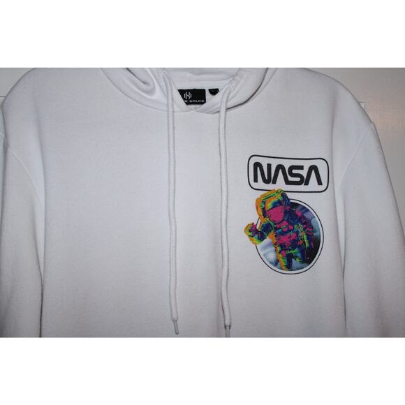 Hyper Space Men’s Hoddie white with Logo size M. - Picture 3 of 7